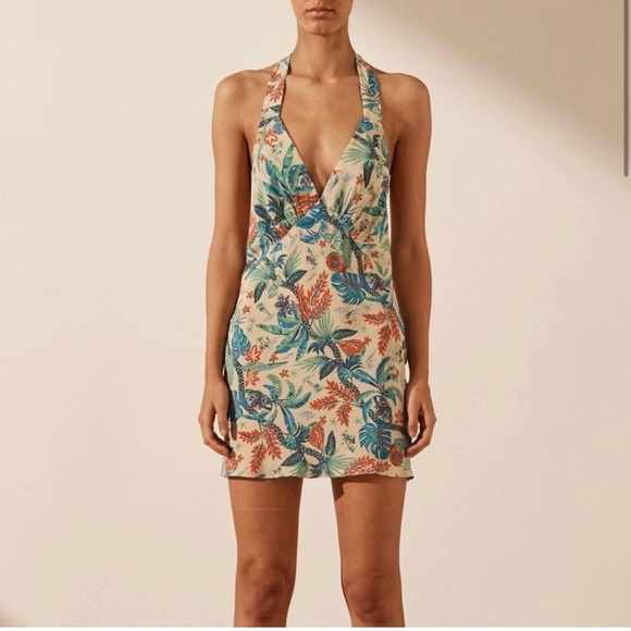 Shona Joy 100% Silk Halter Dress - Picture 4 of 8